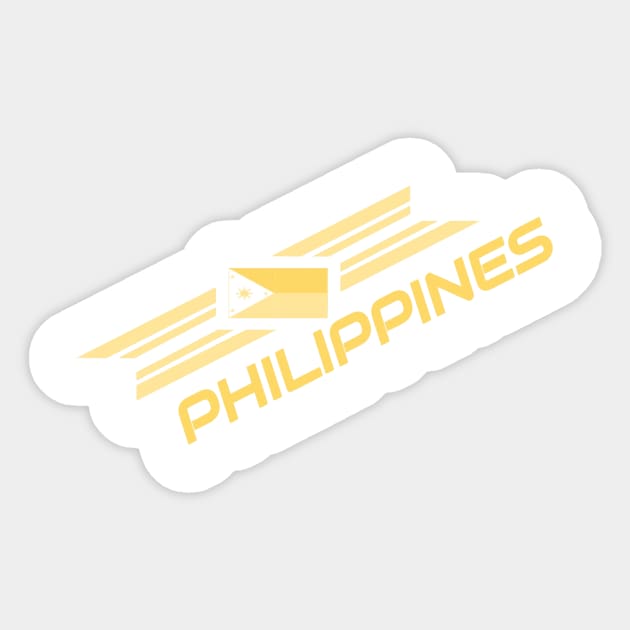 Philippines Gold Flag Team Shirt Sticker by AurumBrand